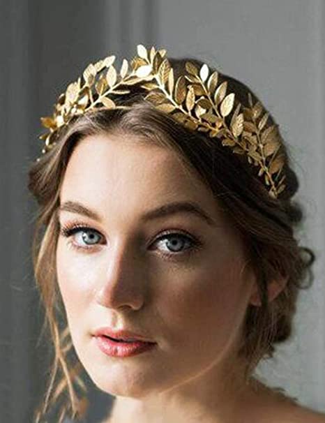 Grecian Leaves Gold Wedding Tiara Crown