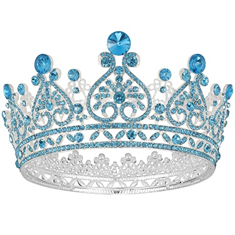 Beautiful Pink Rhinestone Encrusted Wedding Crown